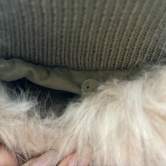 Sam Edelman Green Utility Jacket with Fur-Trimmed Hood - Picture 9 of 11